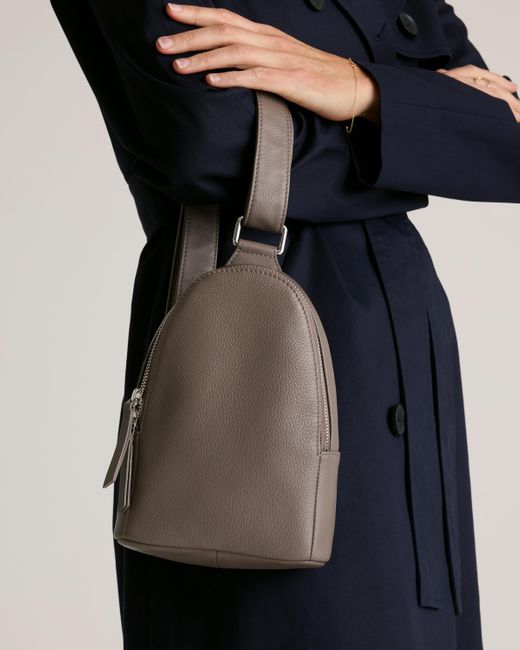 Quince Brown Italian Leather Sling Pack