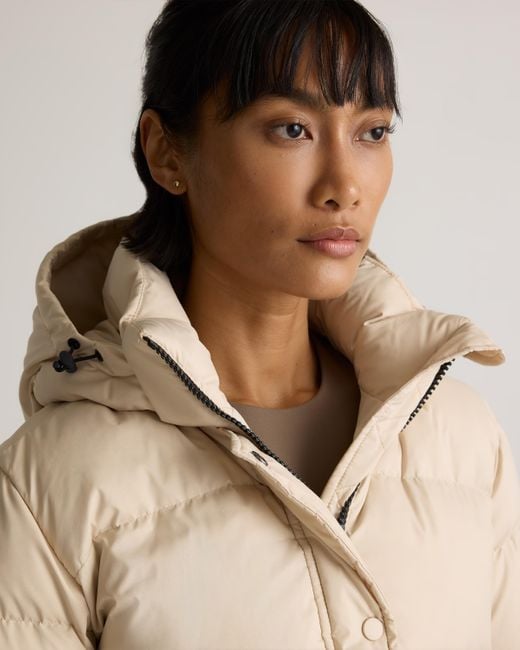 Quince Natural Responsible Down Cropped Puffer Jacket, Recycled Polyester