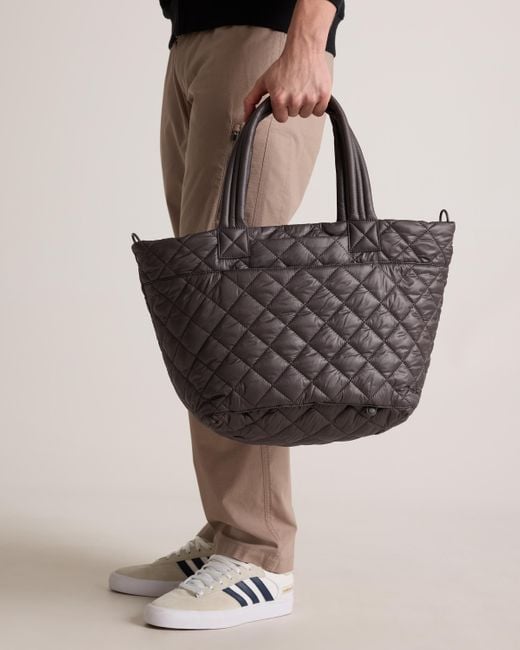 Quince Black Transit Quilted Carry-All Tote, Recycled Polyester