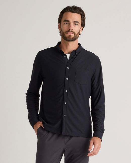 Quince Blue Propique Performance Button Down, Recycled Polyester for men
