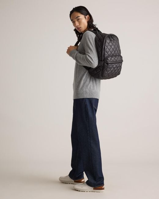 Quince Gray Transit Quilted Commuter Backpack, Nylon