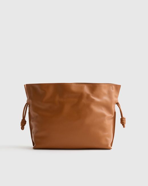 Quince Brown Italian Leather Drawstring Pouch Crossbody