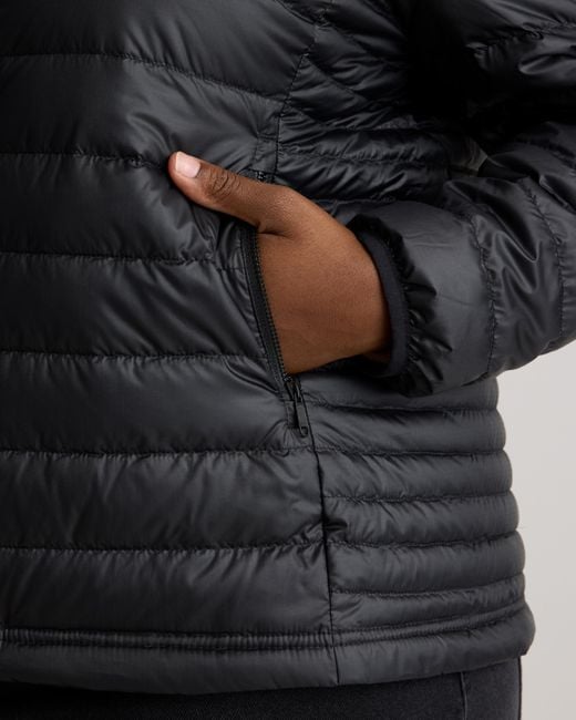 Quince Black Lightweight Down Packable Puffer Jacket, Recycled Polyester