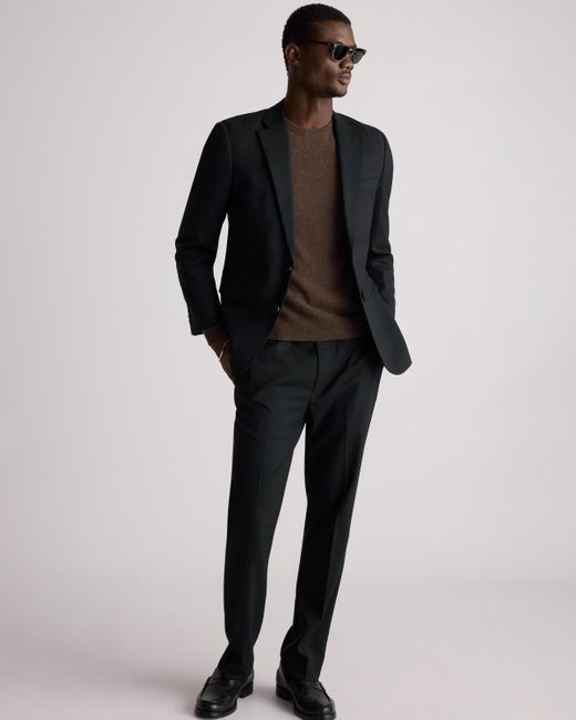 Quince Blue Stretch Wool Blazer for men
