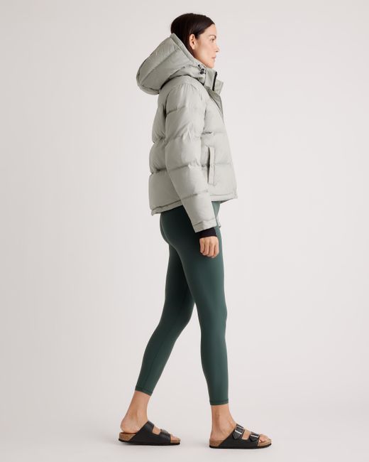 Quince Gray Responsible Down Cropped Puffer Jacket, Recycled Polyester