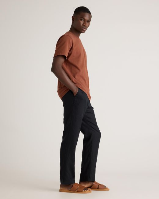 Quince Black 100% European Linen Pants for men