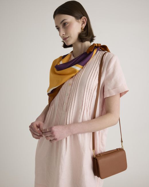Quince Natural 100% European Linen Short Sleeve Swing Dress