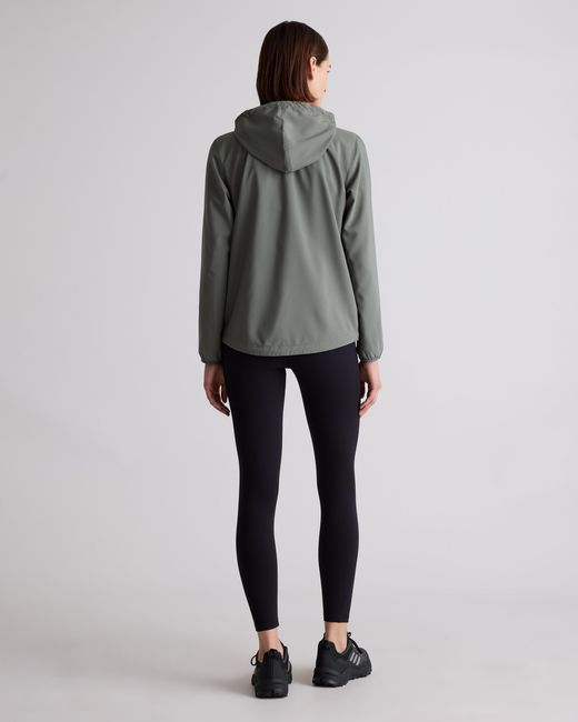 Quince Gray Micro Ripstop Packable Hike Jacket, Polyester