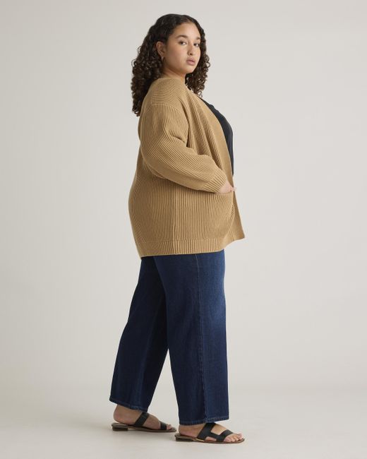 Quince Natural Oversized Cardigan, Organic Cotton