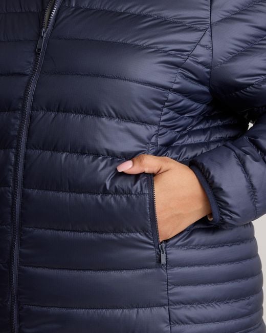 Quince Blue Lightweight Down Packable Puffer Jacket, Recycled Polyester