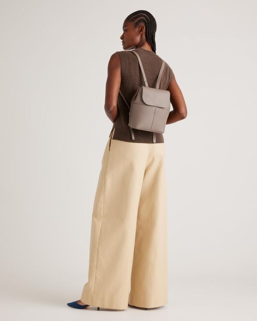 Quince Brown Italian Leather Small Backpack