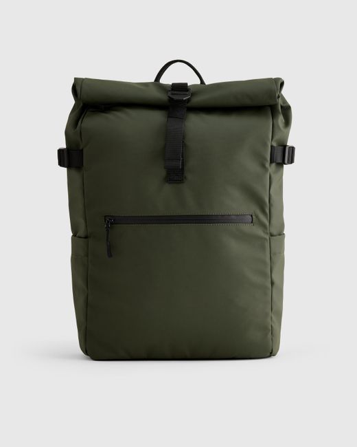 Quince Green Weatherproof Roll-Top Backpack, Recycled Polyester for men