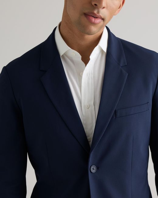 Quince Blue Performance Stretch Technical Blazer, Recycled Polyester for men