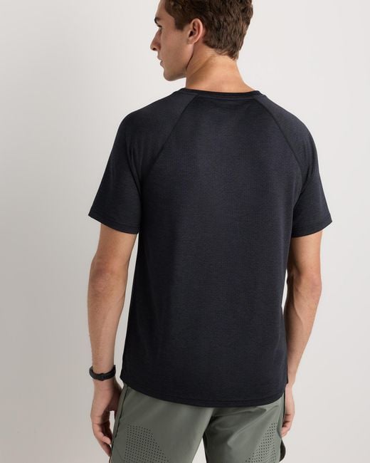 Quince Black Mesh Performance Training Tee, Recycled Polyester for men