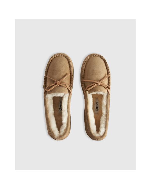 Quince Australian Shearling Moccasin Slippers in Natural Lyst