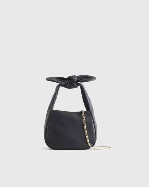 Quince Italian Leather Mini Bow Bag in Black Lyst