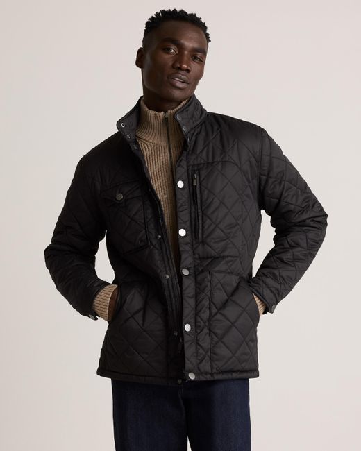 Quince Black Featherless Quilted Utility Jacket, Nylon for men
