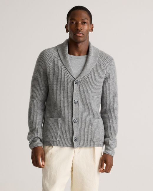 Cashmere shawl collar cardigan deals