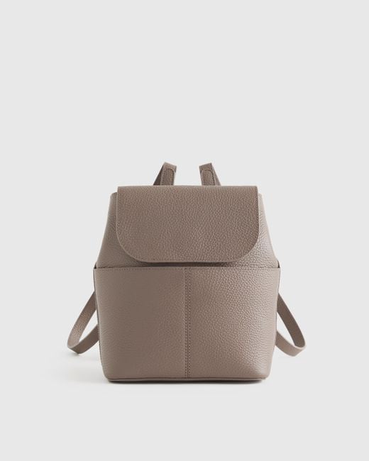 Quince Brown Italian Leather Small Backpack