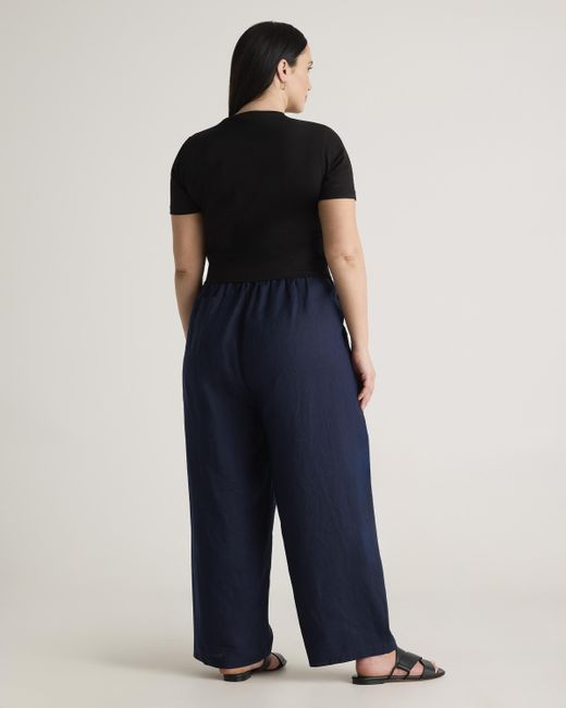 Quince Blue 100% European Linen Pants