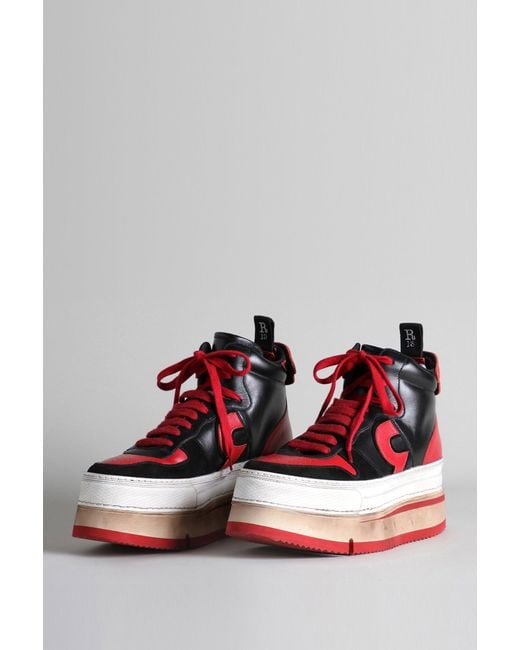 RATT Red The Riot Leather High Top