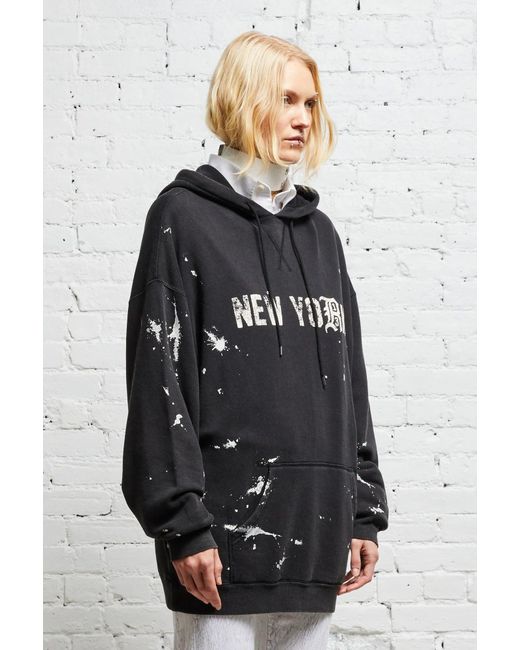 R13 Black 'New York' Hoodie