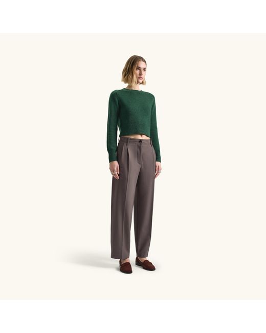Racil Green Caro Cropped Jumper