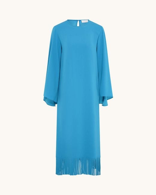 Racil Blue Lee Kaftan With Fringes