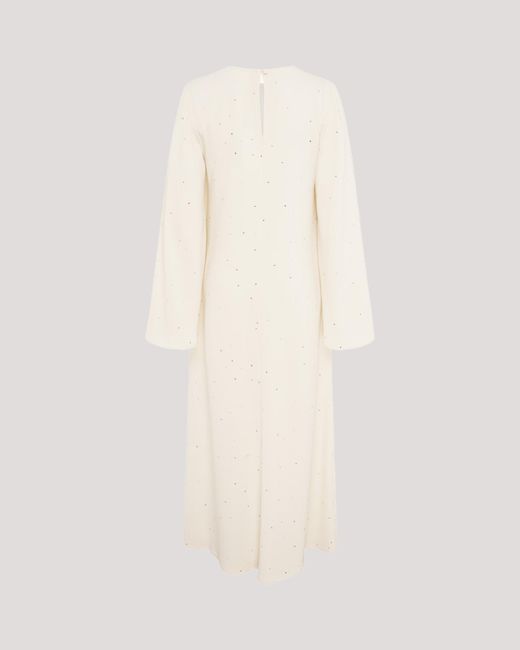 Racil White Jackie Kaftan Dress With Crystals