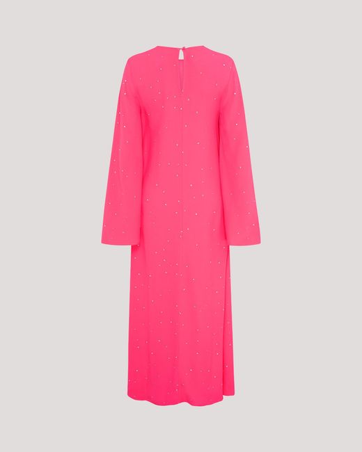 Racil Pink Jackie Kaftan Dress With Crystals