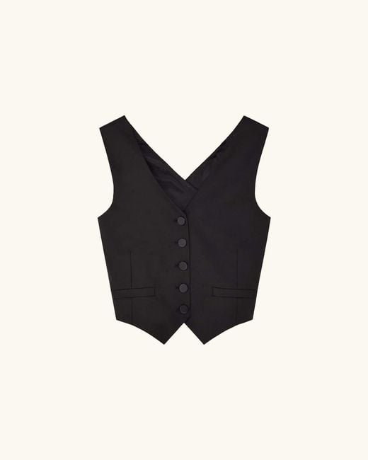 Racil Black Johnny Waistcoat