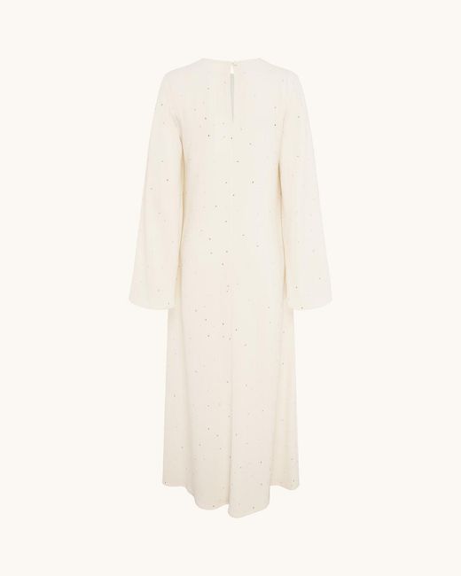 Racil White Jackie Kaftan With Crystals