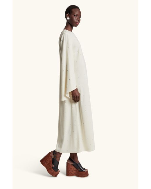 Racil White Jackie Kaftan With Crystals