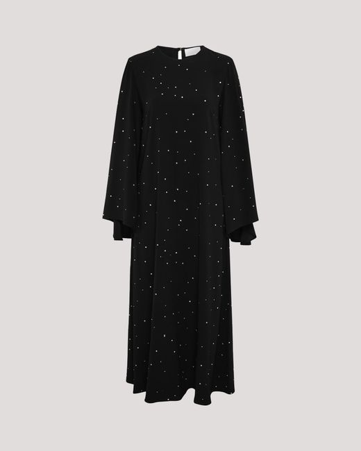 Racil Black Jackie Kaftan Dress With Crystals