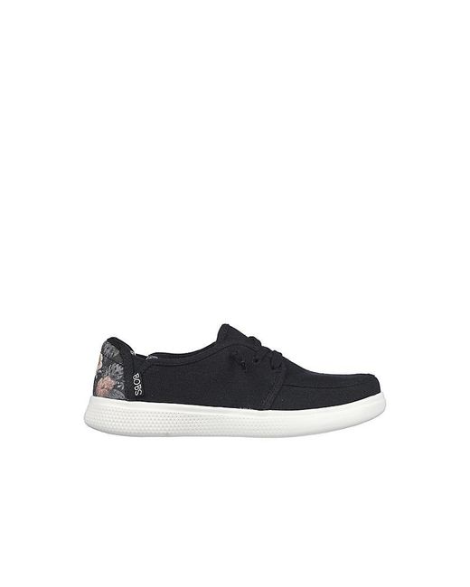 Skechers Black Floral Flair Slip On Sneaker