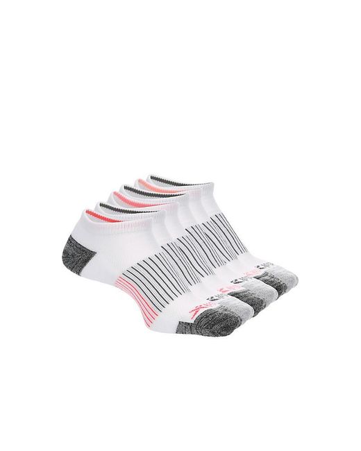 Reebok White Low Cut Compression Arch Socks 6 Pairs