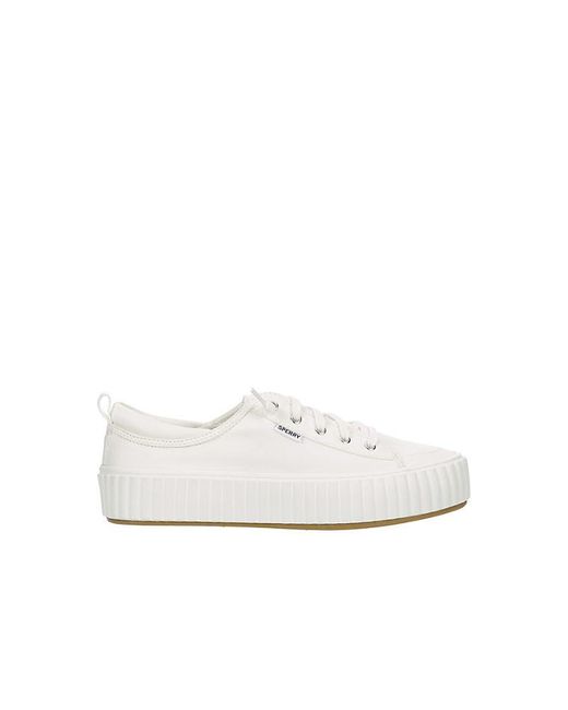 Sperry Top-Sider White Pier Wave Platform Lace Up Sneaker