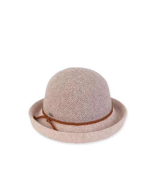 Sun 'n' Sand Black Wool Up Brim Hat