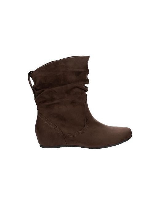 Xappeal Brown Carney Wedge Boot