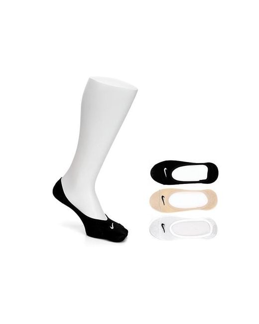 Nike Black Medium Liner Socks 3 Pairs