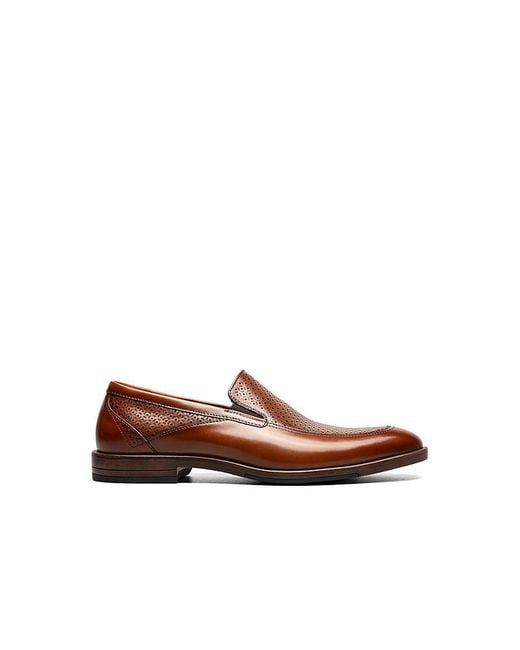 Stacy Adams Brown Aiden Perforated Moc Toe Loafer for men