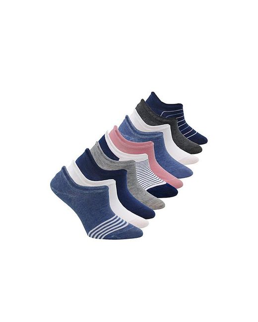 Madden Girl Blue Sneaker Liner Socks 10 Pairs
