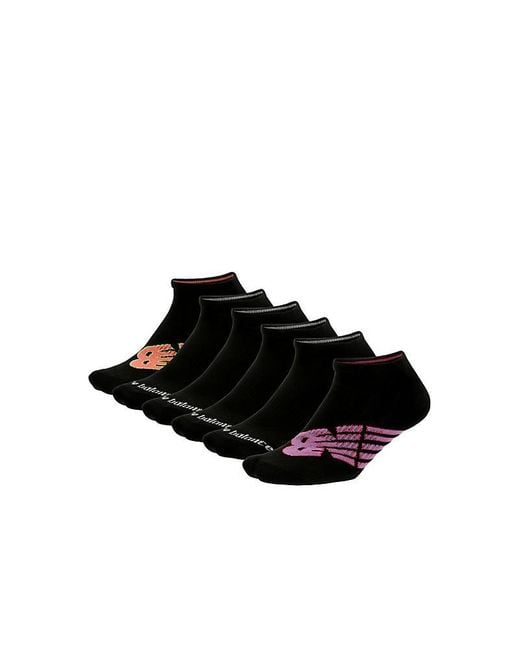 New Balance Black Performance Low Cut Socks 6 Pairs