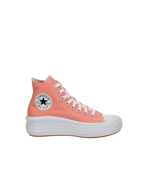 Converse Red Chuck Taylor All Star Move High Top Sneaker
