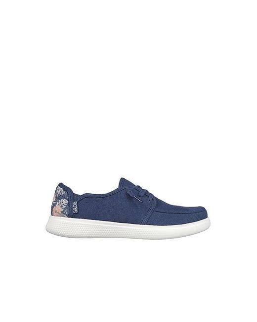 Skechers Blue Floral Flair Slip On Sneaker