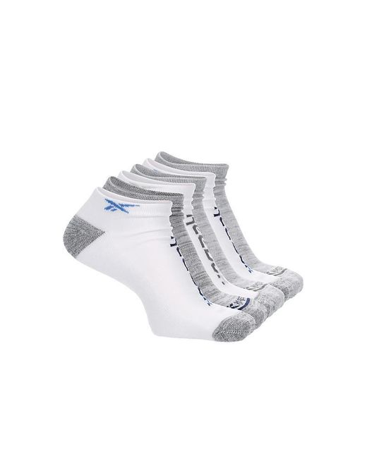 Reebok White Low Cut Socks 6 Pairs for men