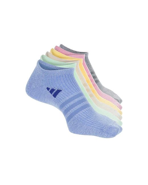 Adidas Blue Superlite No Show Socks 6 Pairs