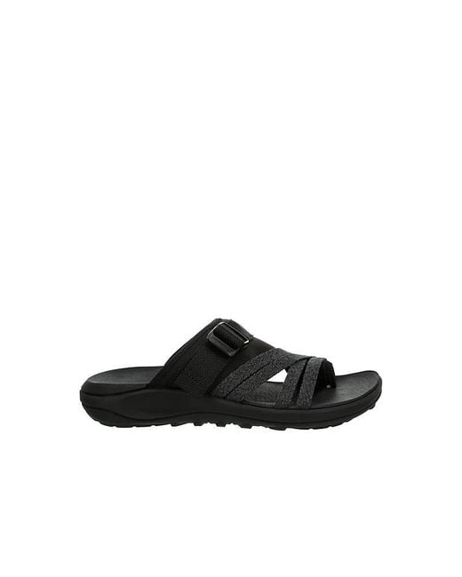 Merrell Black District 4 Post Slide Slides Sandals