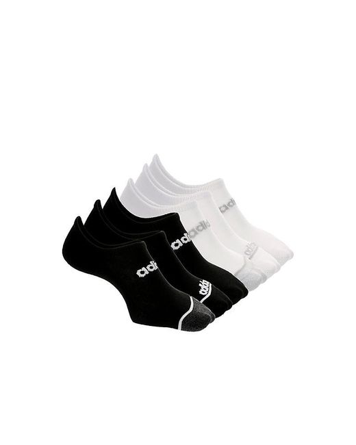 Adidas Black Superlite Linear 3 Super No Show Socks 6 Pairs