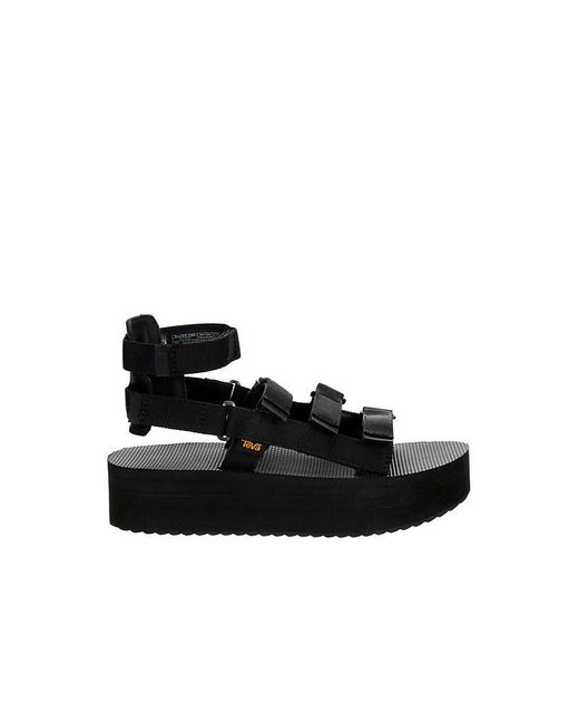Teva Black Flatform Mevia Platform Sandal